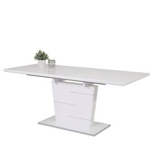 Table Splott (extensible) - Blanc brillant / chromé