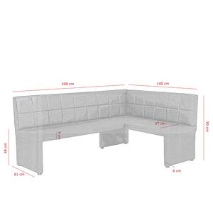 Eckbank Mebane IV Microfaser - Ecke davorstehend rechts