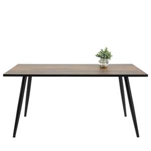 Table Speen Métal / Imitation vieux bois - Noir - Imitation bois ancien