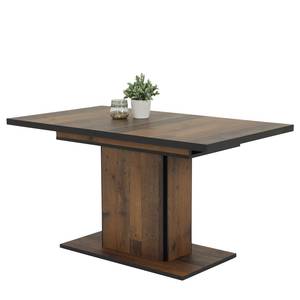 Eettafel Aton oud houten look/zwart - Breedte: 120 cm