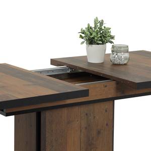 Table extensible Aton Imitation vieux bois / Noir - Largeur : 120 cm