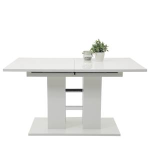 Table Alon (extensible) - Blanc brillant / chromé