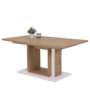 Table Bretby (extensible) - Imitation chêne Artisan / Blanc