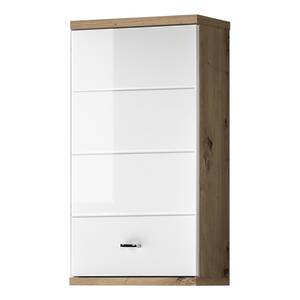 Armoire suspendue Wyntoon Blanc brillant / Imitiation chêne