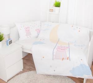 Renforcé beddengoed Peppa Pig katoen - wit/pastel