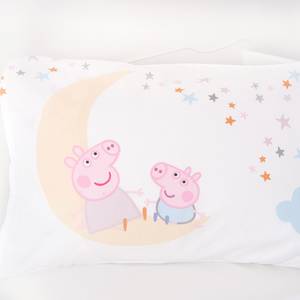 Renforce Bettwäsche Peppa Pig Baumwollstoff - Weiß / Pastell