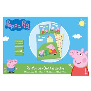 Renforce Bettwäsche Peppa Pig Baumwollstoff - Mehrfarbig