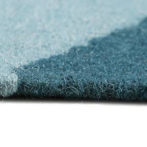 Tapis en laine Southland Kelim Laine mélangée - Bleu pétrole - 160 x 230 cm