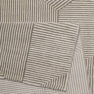 Laagpolig vloerkleed Velvet Groove kunstvezels - Beige - 133 x 200 cm