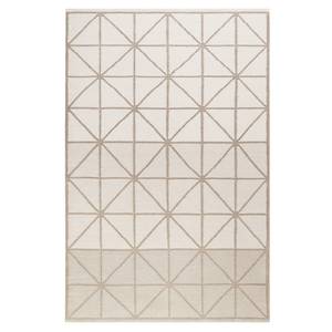 Tapis en laine Noora Kelim Beige - 80 x 150 cm