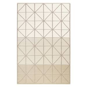 Wollen vloerkleed Noora Kelim wolmix - Beige - 160 x 230 cm