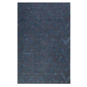 Wollen vloerkleed Feel4U Kelim wolmix - Grijs/turquoise - 80 x 150 cm