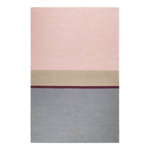 Tapis en laine Midas Kelim Coton - Gris clair / Saumon - 130 x 190 cm