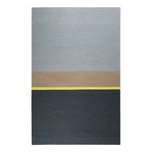 Wollen vloerkleed Midas Kelim katoen - Lichtgrijs/antracietkleurig - 160 x 230 cm