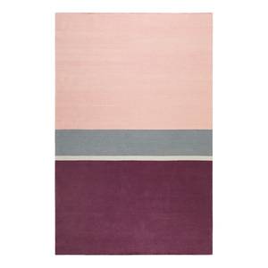 Wollen vloerkleed Midas Kelim katoen - Roze/bordeauxrood - 80 x 150 cm