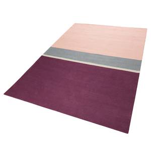 Wollteppich Midas Kelim Baumwollstoff - Rosa / Bordeaux - 80 x 150 cm