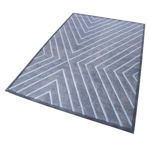 Kurzflorteppich V. Flip Kunstfaser - Grau / Blau - 200 x 290 cm