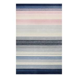 Laagpolig vloerkleed Donell kunstvezels - blauwgrijs/roze - 160 x 230 cm
