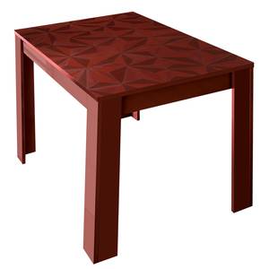 Table extensible Prisma Rouge brillant