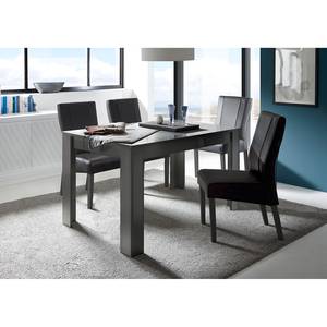 Table extensible Dama Anthracite brillant