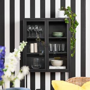 Highboard Cowee II glas/metaal - zwart