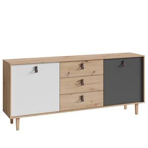 Sideboard Bowood Weiß / Eiche Artisan Dekor