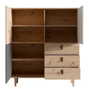 Highboard Bowood Weiß / Eiche Artisan Dekor