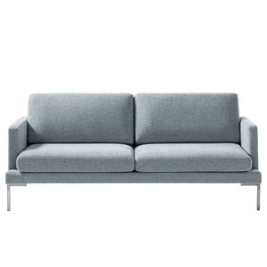 Sofa Bellaire(2,5-Sitzer) Mischgewebe - Pastellblau - Silber