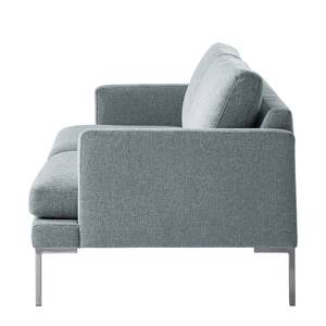 Sofa Bellaire(2,5-Sitzer) Mischgewebe - Pastellblau - Silber