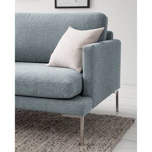 Sofa Bellaire(2,5-Sitzer) Mischgewebe - Pastellblau - Silber