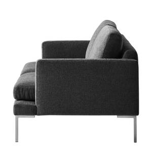 Sofa Bellaire(2-Sitzer) Mischgewebe - Schwarz - Silber