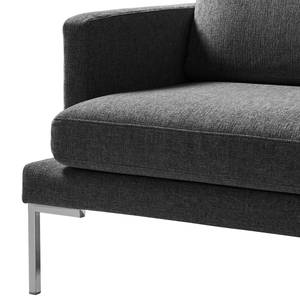 Sofa Bellaire(2-Sitzer) Mischgewebe - Schwarz - Silber