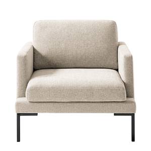 Fauteuil Bellaire textielmix - Licht beige - Zwart