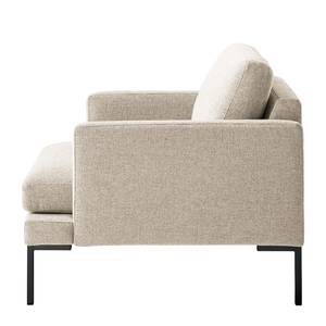 Fauteuil Bellaire Tissu mélangé - Beige clair - Noir