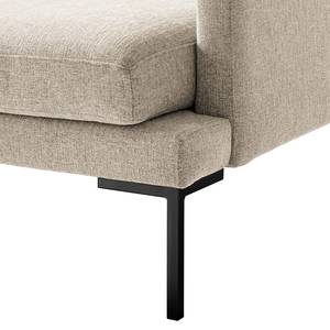 Fauteuil Bellaire Tissu mélangé - Beige clair - Noir