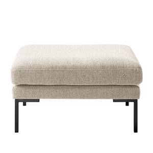 Hocker Bellaire textielmix - Licht beige - Zwart