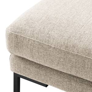 Hocker Bellaire textielmix - Licht beige - Zwart