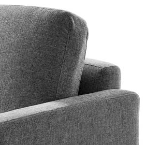 Ecksofa Bellaire Mischgewebe - Grau - Longchair davorstehend links - Silber