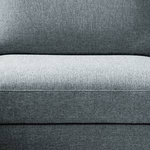 Ecksofa Bellaire Mischgewebe - Pastellblau - Longchair davorstehend links - Schwarz