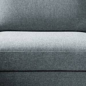 Ecksofa Bellaire Mischgewebe - Pastellblau - Longchair davorstehend rechts - Silber