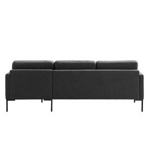 Ecksofa Bellaire Mischgewebe - Schwarz - Longchair davorstehend rechts - Schwarz