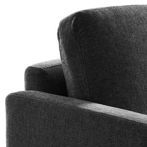 Ecksofa Bellaire Mischgewebe - Schwarz - Longchair davorstehend rechts - Schwarz