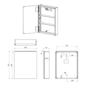 Spiegelschrank Mirage Inklusive Beleuchtung - 50 x 60 cm