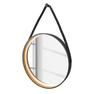 Miroir Golden Avec éclairage - Noir / Doré - Avec éclairage