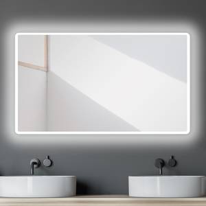 Miroir Moon Avec éclairage inclus - Argenté - 120 x 70 cm