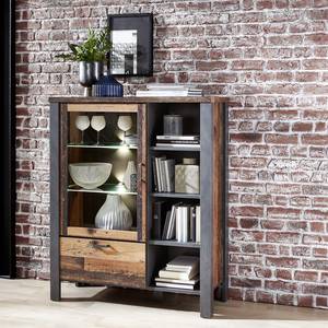 Highboard Blackpool II Incl. verlichting - oud houten look/grijs