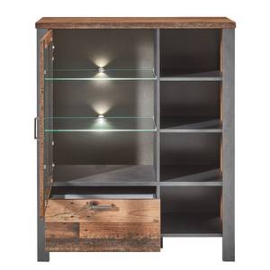 Highboard Blackpool II Inkl. Beleuchtung - Altholz Dekor / Grau