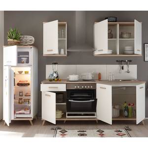 Küchenzeile Vaania II (7-teilig) Ohne Elektrogeräte - Weiß / Eiche Sonoma Dekor