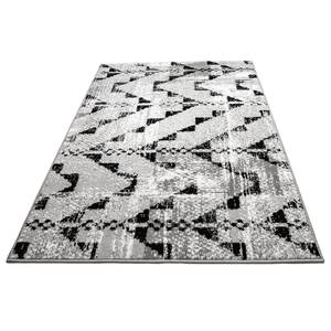 Laagpolig vloerkleed Laura kunstvezels - Lichtgrijs/Grijs - 200 x 300 cm