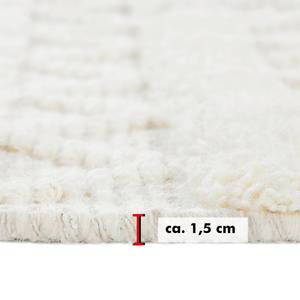 Wollen vloerkleed Hägga wol - Crème - 130 x 190 cm